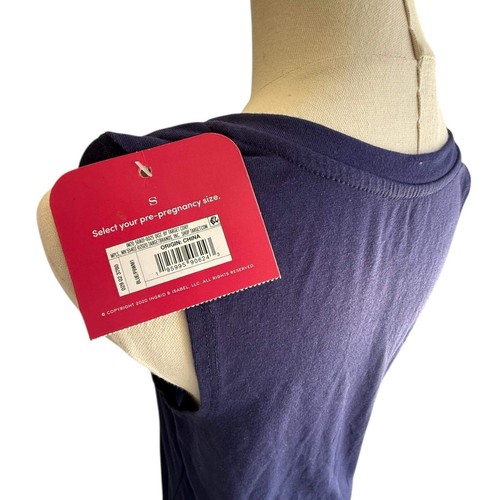 Isabel Maternity Tank Top Hello Baby Patriotic Sleeveless Blue Size S - Picture 7 of 13
