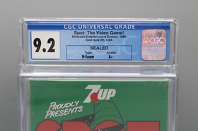 Spot: The Video Game! Nintendo NES 1990 7UP Arcadia New Sealed CGC Graded 9.2 A+