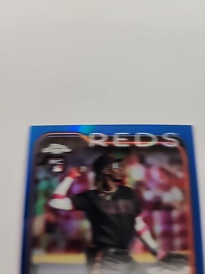 Elly De La Cruz 2024 Topps Chrome RC Blue Refractor Auto /150