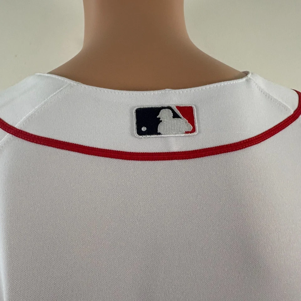 Camiseta Majestic Dustin Pedroia Para Hombres 48 Medias Rojas de Boston Auténtica 2007 Parche WS Foto 3 de 4