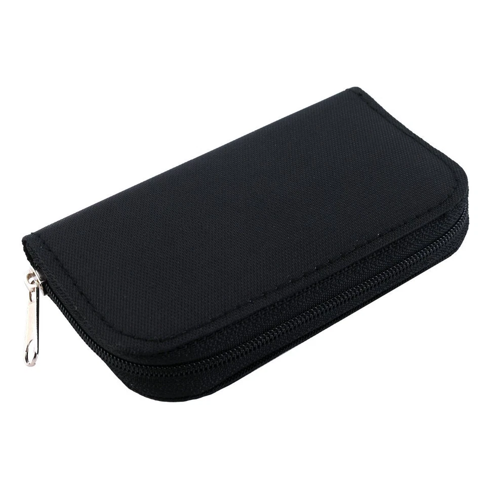 22 Slots Memory Card Carrying Case Holder Pouch for SD SDHC MMC Micro SD - Black - Image 3 of 4