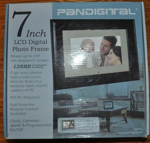 Pandigital 7" inch LCD Digital Photo Picture Frame Clock Alarm Remote Control - Picture 2 of 8