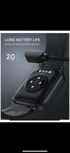 Smartwatch Fitness Tracker 12 Activity Modes Waterproof Black - Zdjęcie 6 z 8
