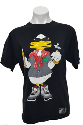 Rocksmith 420/40oz.Ghetto Duck Jordan Bred 11 Black Graphic Tshirt Tee Sz Med M