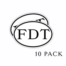 FDT Oval Decals F*** DONALD TRUMP 3" wide Democratic Stickers 10 Pack 2025
