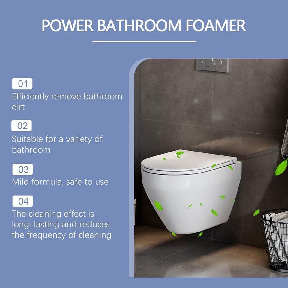 Bathroom Foam Spray Cleaner Limescale Remover Sink Shower Toilet