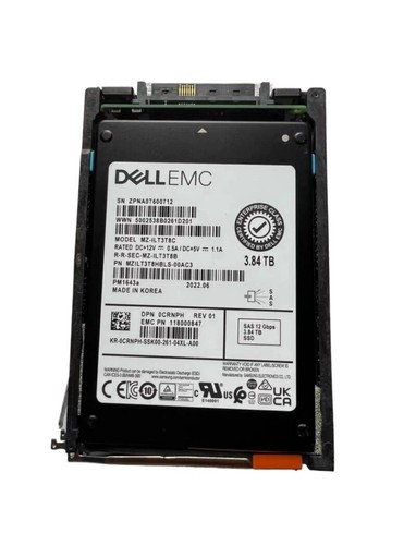 EMC D4F-2SFXL2-3840 005053158 005053159 UNITY 3.84TB 2.5" SAS SSD