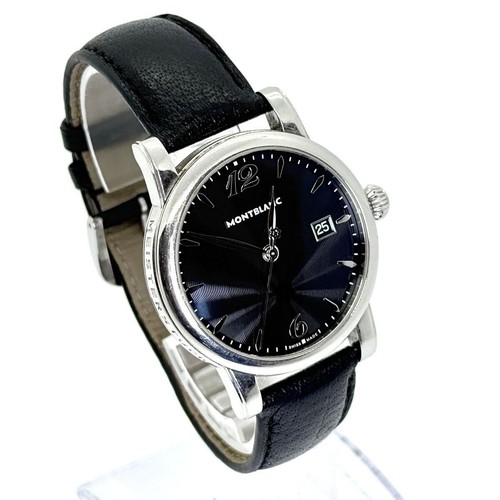 Montblanc Meisterstuck Star 7189 Black Dial 38 mm Quartz Men's Watch From JP - Picture 3 of 9