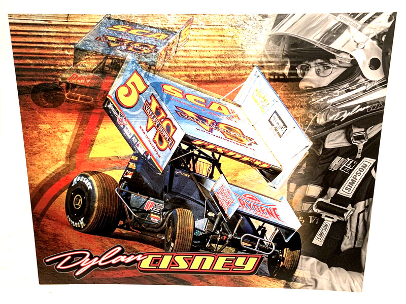 DYLAN "THE MAYOR" CISNEY #5 VS PA POSSE 410 WINGED SPRINT CAR POSTCARD