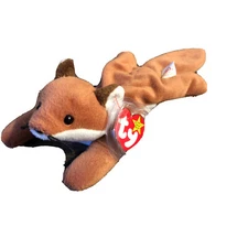 1996 Sly TY Original Beanie Baby Fox Style 4115 Birthday 9-12-96