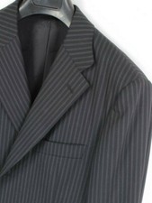 Belvest Gray Stripe Dual Vented Suit Sz. 42 L