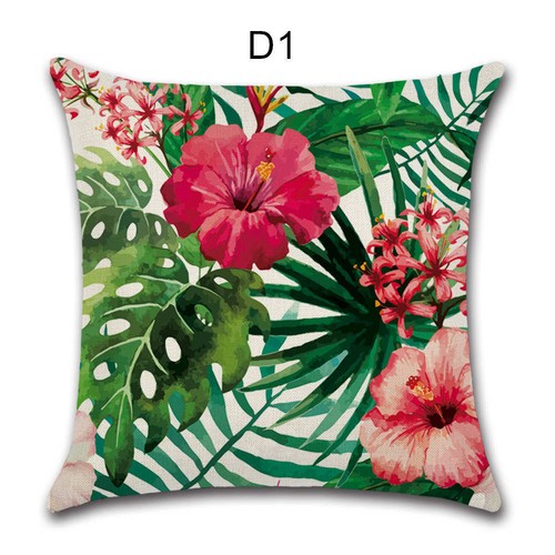 UK 18" Tropical Plant Green Leaves Garden Cushion Cover Throw Pillow Case Flower - Picture 40 of 42