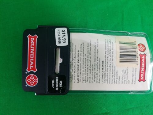 Mundial Scissors Forged Stork Embroidery 3.5" Gold-Plated Lifetime Guarantee - Picture 2 of 3