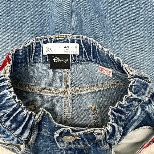 Zara x Disney Kids Mickey Mouse Embroidered Jeans Size 4-5 Years Denim M280 -16 - Picture 9 of 19