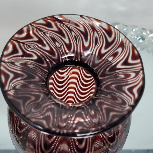 d'Arte Murano Art Glass Vase Vintage mid-century 1970's Red Wine Burgundy Purple - Picture 5 of 7