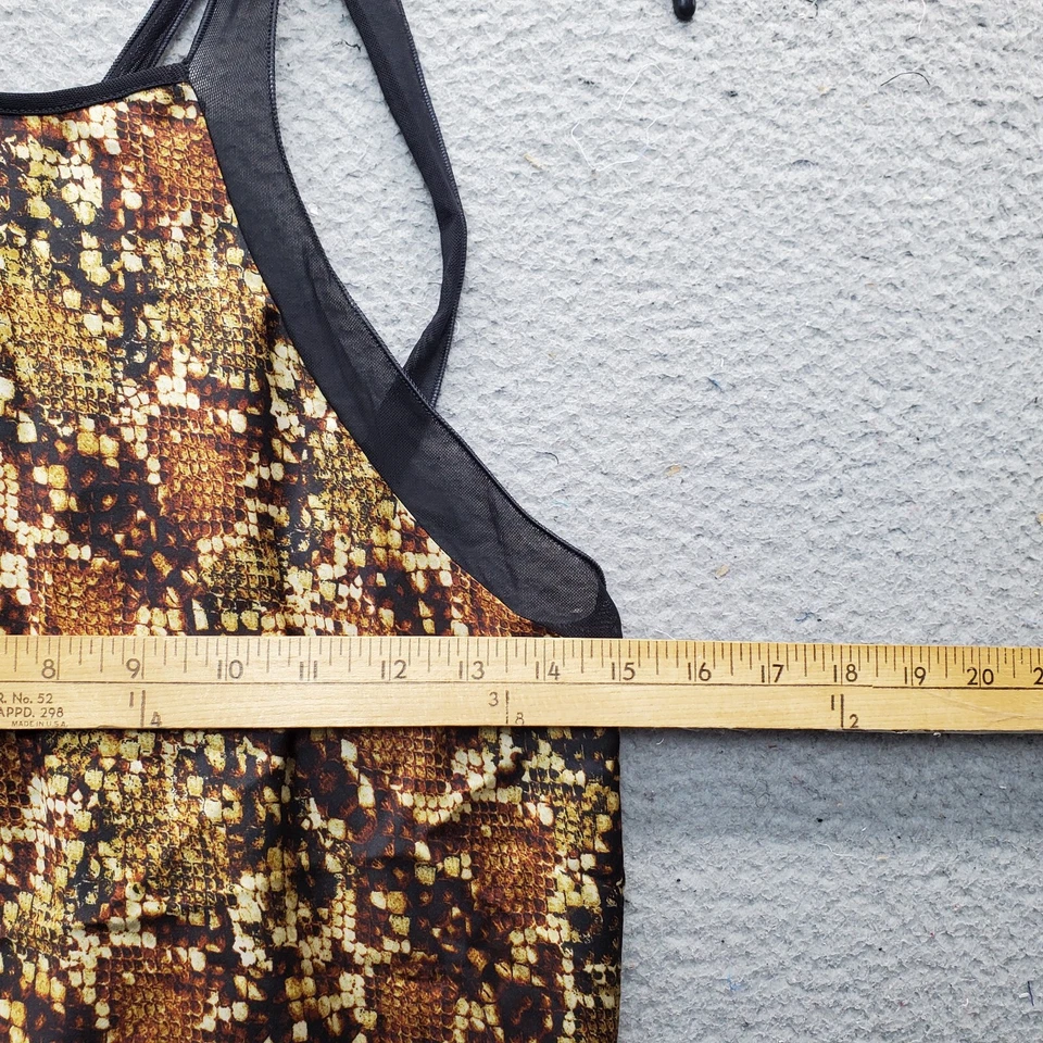 Body íntimo para mujer multicolor piel de serpiente descarado mangas con tiras sin espalda Foto 3 de 4