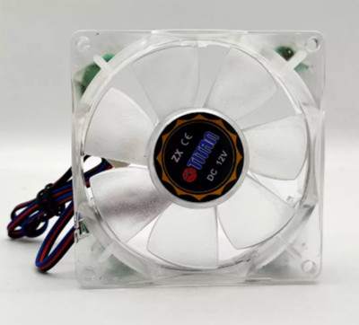 1 Stück TFD-C8025L12ZLD4 8025 12V 0,10A 8CM³ Draht Transparent Leuchtend Lüfter