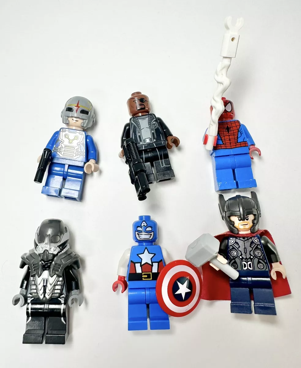 LEGO Marvel Super Heroes Minifigures LOT Spider-man Captain America Nova  Corps