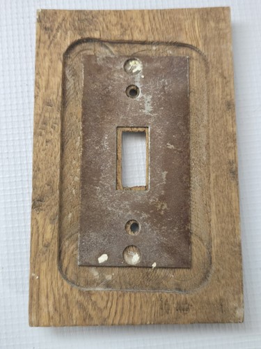 Antike Holzplatten - Steckdosenabdeckungen rechteckig rustikal Kabine 1 Schalter 3 Steckdosen - Bild 10 von 12