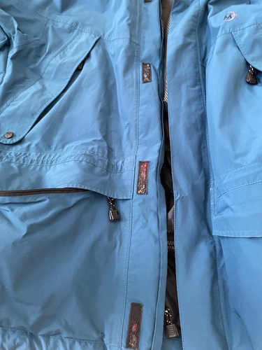 Moonstone Gore-Tex Jacket Men's L Hooded Drawstring Waist Turquoise Pit Vents - Picture 5 of 14
