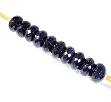 10 Pcs. Sparkle Blue Sandstone Large Hole Beads 14x8mm With 5mm Big Hole Beads