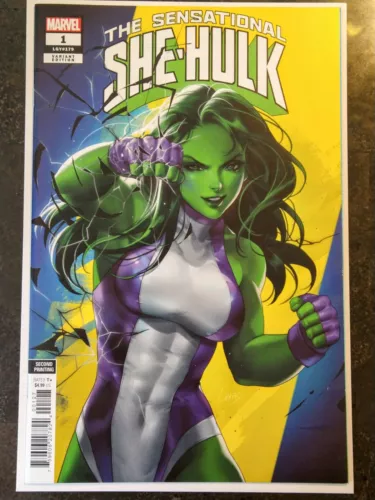 Rare Sensational She-Hulk #1 Lerix Lee 2nd Print Virgin Variant Cover VF-