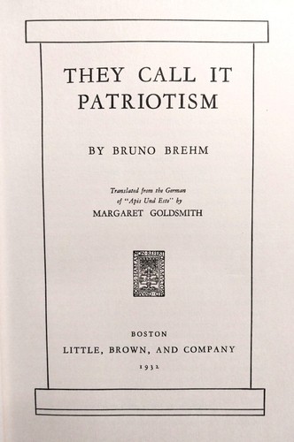 They Call It Patriotism, Bruno Brehm, Hardcover, Little, Brown & Co 1932 - Picture 9 of 11