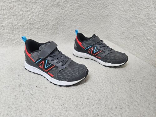 New Balance Boys Fresh Foam V1 Sneaker 1 Gray Mesh Lace Up Comfort Running Shoes - Picture 1 of 18
