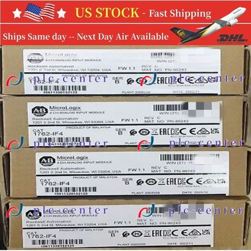New Allen Bradley 1762-IF4 4 PT Analog Input 1762 IF4 Module PLC