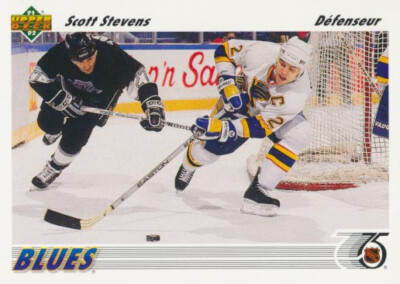 1991-92 Upper Deck French #132 SCOTT STEVENS - St. Louis Blues