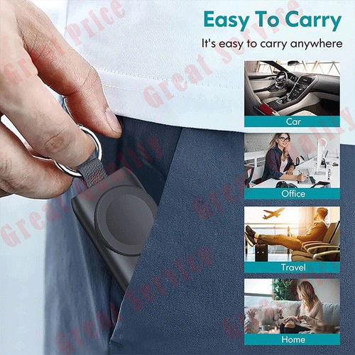 Wireless Charger For Samsung Galaxy Watch Portable Keychain Power Bank Charger - Zdjęcie 14 z 15