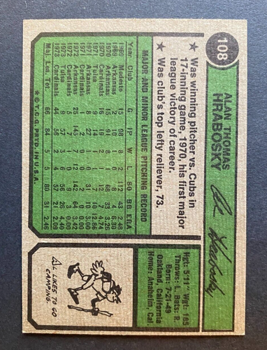 1974 TOPPS BASEBALL Cards Singles U-PICK #1-250 Range from VG-NM - Picture 144 of 354
