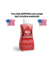 New Rit DyeMore Synthetic Fiber Dye Racing Red Polyester Nylon Acrylic 7 oz