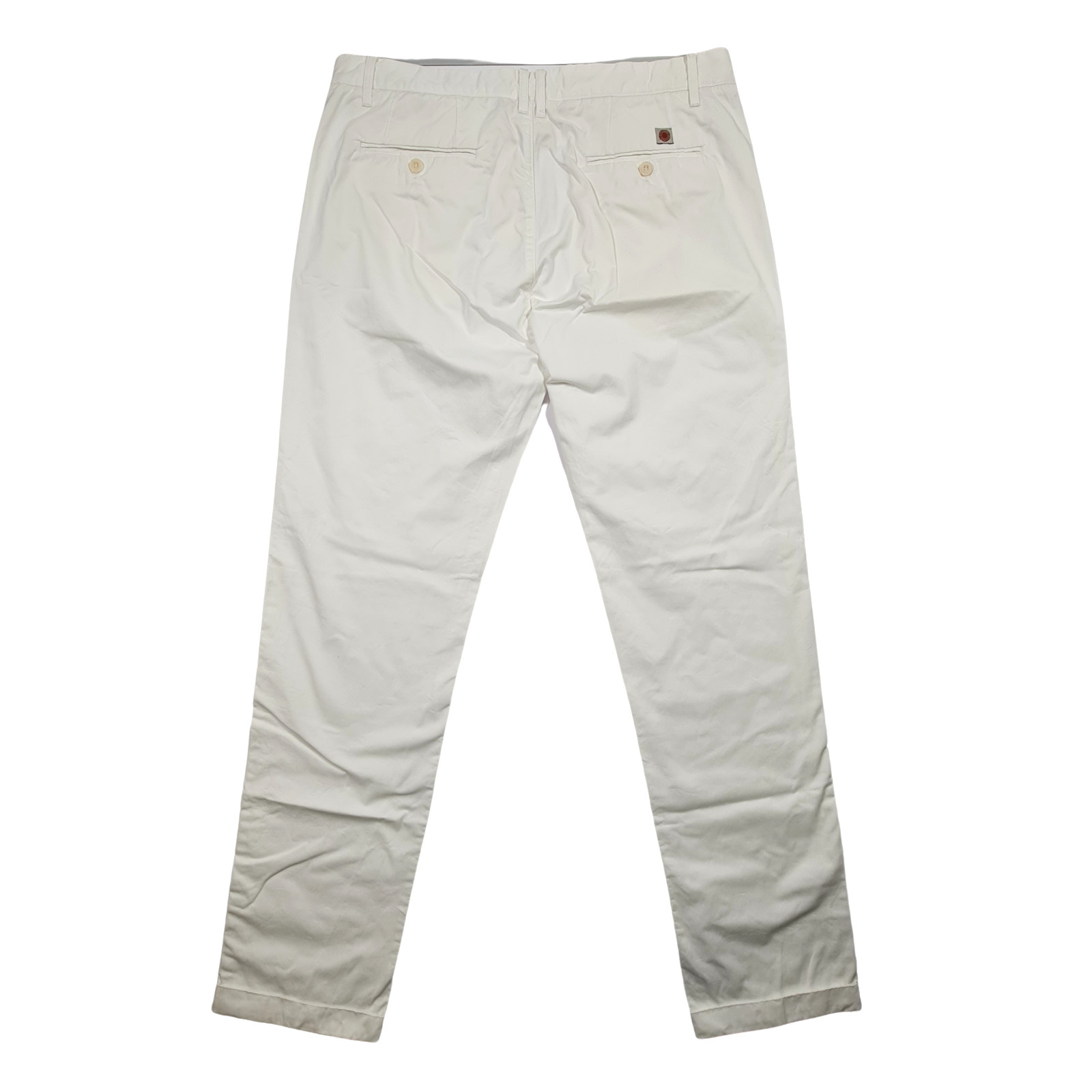 Peuterey Mens Honor Chino Trousers White W 36 L34 Cotton Slim Fit Pants image 7