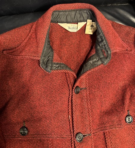Vintage Woolrich Mackinaw Jacket Mens Large Wool Blend Red Pockets Hunting 103 L - Picture 7 of 24