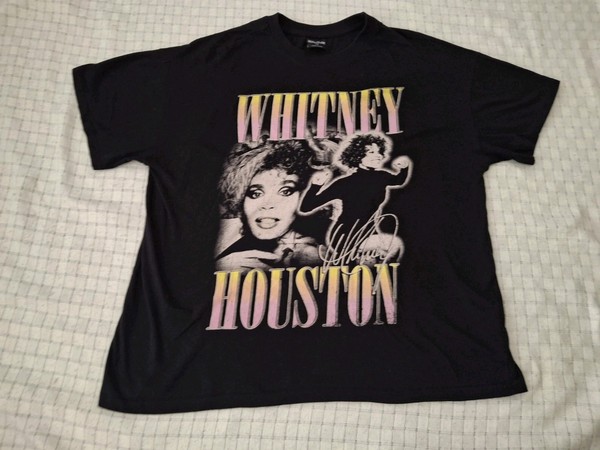 Whitney Houston Graphic Ladies Tee. Sz 12. Free Postage
