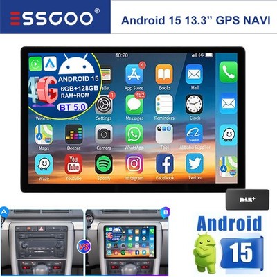 DAB+ 13.3'' Für Audi A4 8E B6 B7 2000-2009 CarPlay Autoradio GPS Android 15 8core