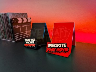 Retro Horror Video Store Movie Display Stand | VHS DVD Blu-ray Game Holder