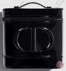 DIOR Black Top Handle Pouch Makeup Bag 4.5" x  5.0" x  4.5" NEW!