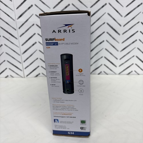 ARRIS Deska surfingowa G34 DOCSIS 3.1 Kabel WLAN AC3000 WiFi 6 - Zdjęcie 4 z 6