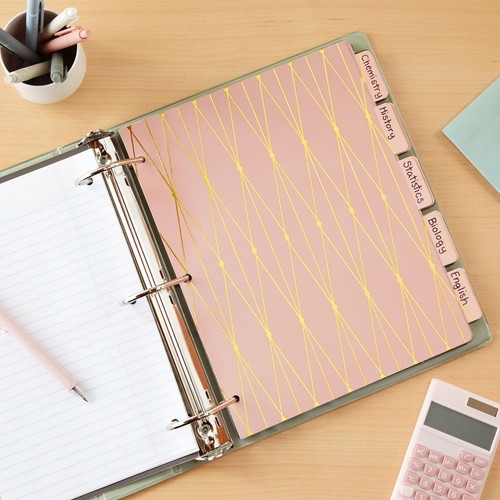 6 Sets of 5 Tab Dividers for 3 Ring Binders, 30 Total Bulk Dividers for Offic... - Afbeelding 3 van 9