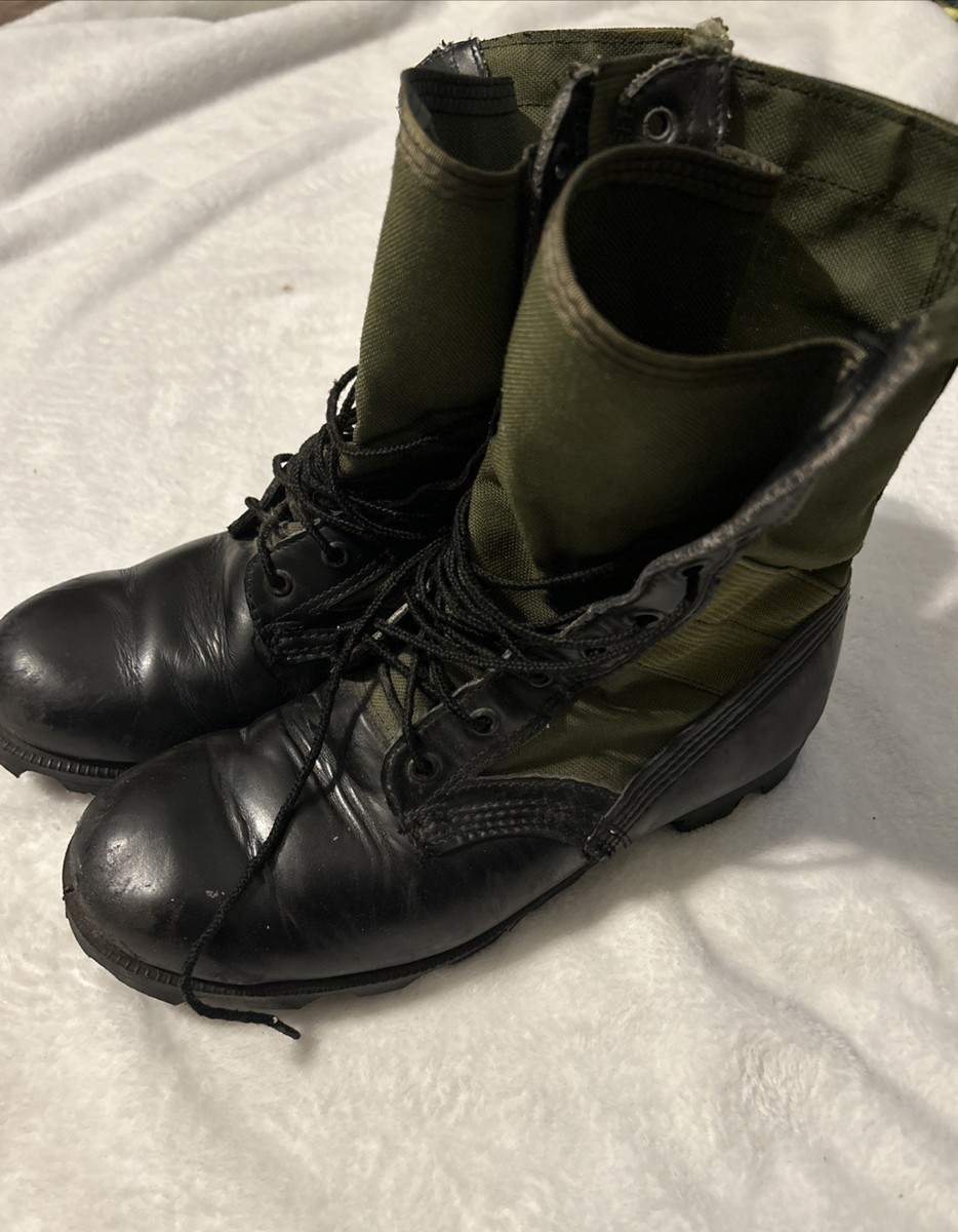 Vintage Ro-Search Jungle Combat Boots Mens Size 7.5w Black Green