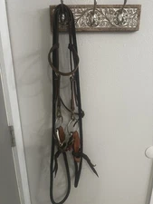 Weaver Stitched Headstall, Snaffle Bit and Loop Reins Complete Working Bridle