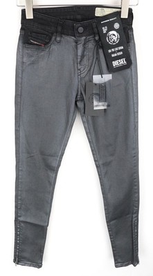 Diesel Slandy-Zip 069GF Damen Jeans Coated Mid-Rise Super Skinny W25/L32