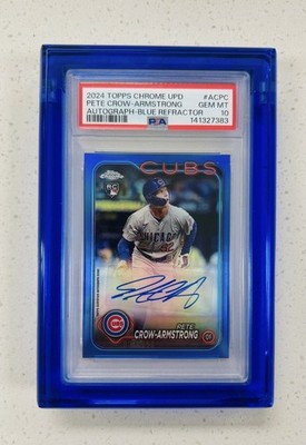 2024 Topps Chrome Pete Crow-Armstrong Blue Refractor Auto /150 GEM MT 10 (RC) 🔥