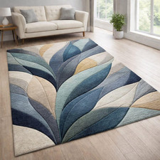 Abstract Hand Tufted Wool Rug, Modern Area Rug for Living Room  Bedroom Modern