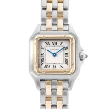 Cartier Panthere W25029B6 1120 22mm Small Silver Steel Yellow Gold Ladies Watch
