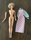 Vintage Barbie Doll Quick Curl Blonde Hair 1973-1976 with original dress — photo 1