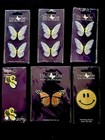 New Lot of 6 Iron-On Appliques Patch Ems & Wrights butterfly, bee, happy Face