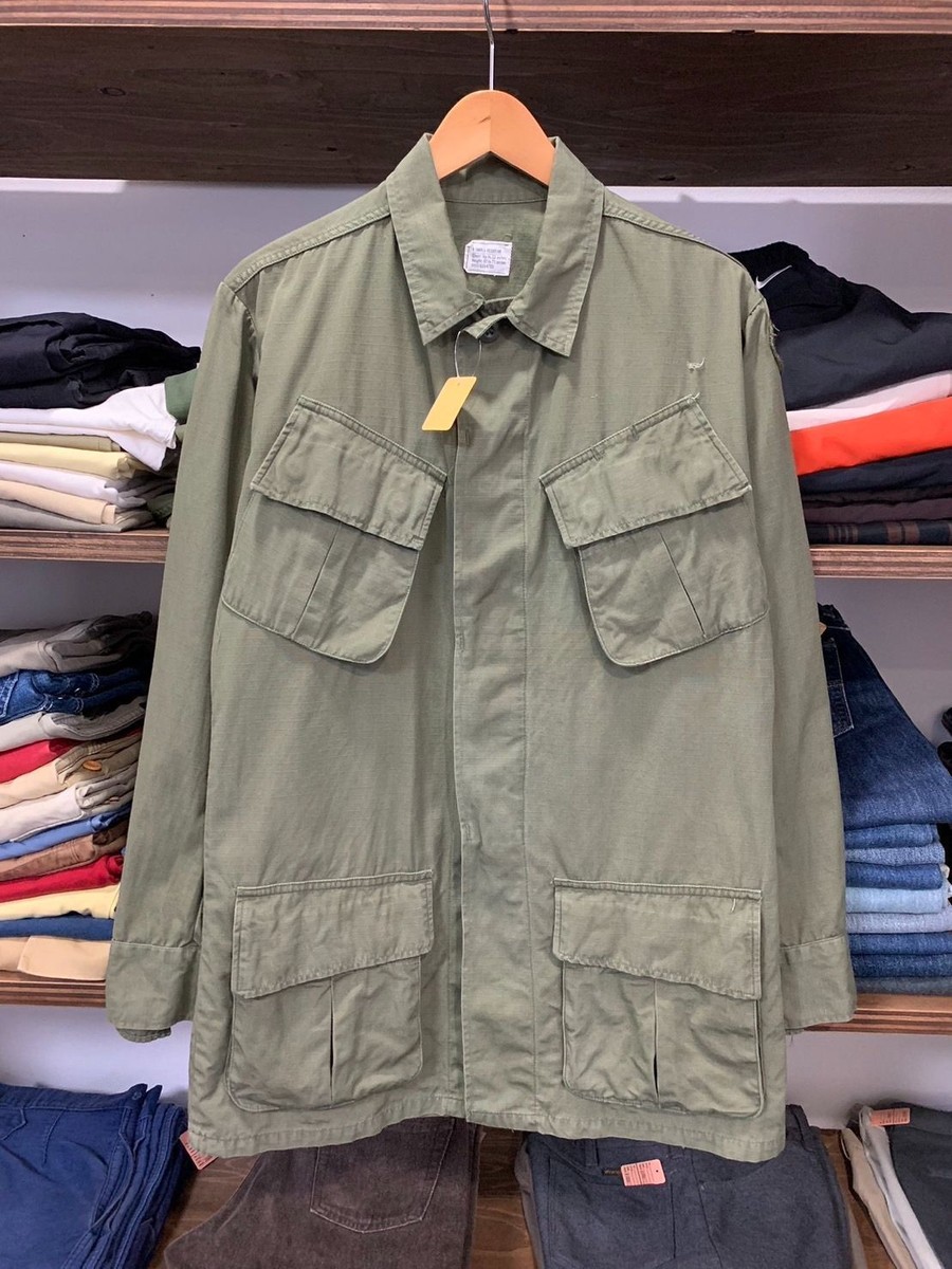 ジャケット・アウター 70's USARMY Jungle Fatigue Shirt 5th M/L Vintage '70 US Armed Forces Jungle Fatigue Shirt 5th pattern